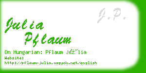 julia pflaum business card